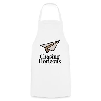 Paper Airplane Saying Quote Chasing Horizons - Cooking Apron - white - Front - AI Model Male 185 dark (185cm)