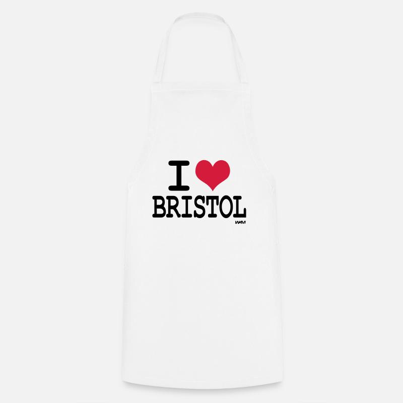 i love bristol by wam - Cooking Apron - white