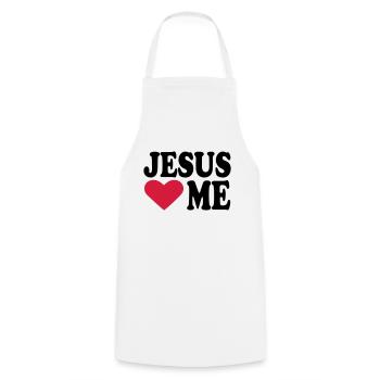 Jesus - Tablier de cuisine - blanc - Devant - AI Model Male 185 dark (185cm)