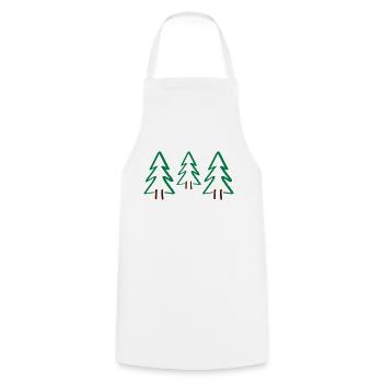 trees Christmas - Cooking Apron - white - Front - AI Model Male 185 dark (185cm)