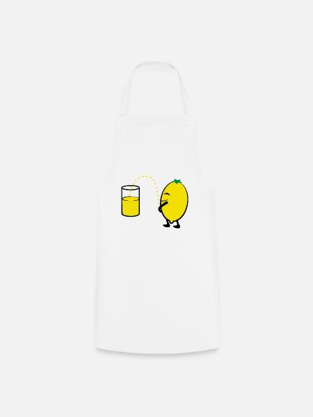 2541614 127819439 lemon - Kochschürze - Weiß