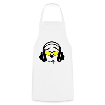 egaliseur casques dj audio musicque - Tablier de cuisine - blanc - Devant - AI Model Male 185 dark (185cm)