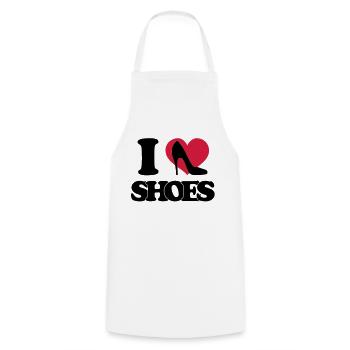 I love shoes - Kochschürze - Weiß - Vorne - AI Model Male 185 dark (185cm)