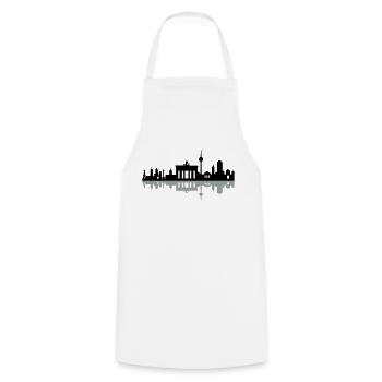 Skyline Berlin Schatten - Kochschürze - Weiß - Vorne - AI Model Male 185 dark (185cm)