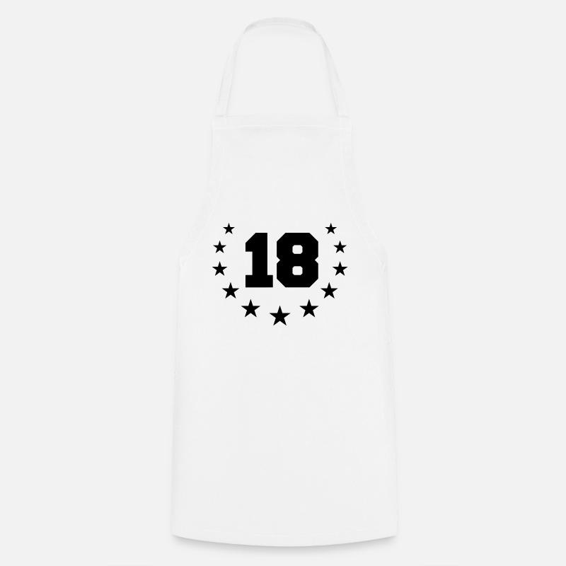 Number 18 Design - Cooking Apron - white
