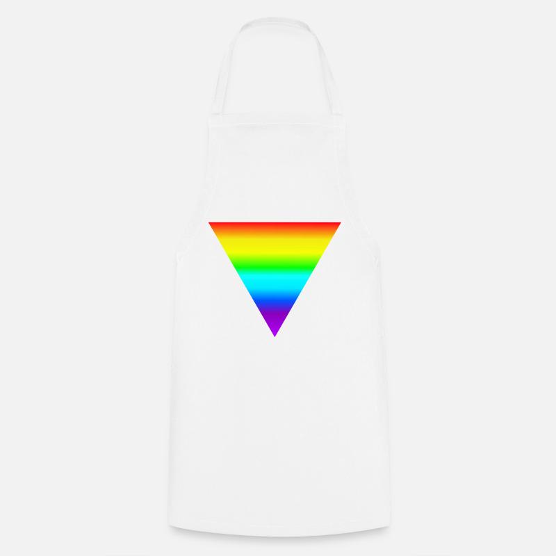 Rainbow triangle - Cooking Apron - white