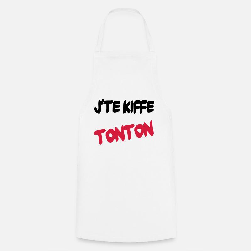J'te kiffe tonton - Tablier de cuisine - blanc