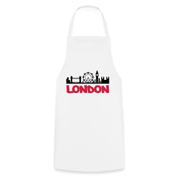 london_skyline - Kochschürze - Weiß - Vorne - AI Model Male 185 dark (185cm)