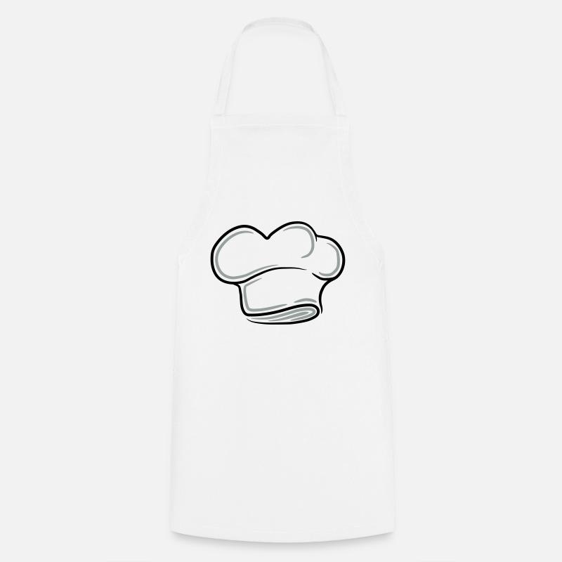 Conception de tatouage pour le chapeau du Chef exé - Tablier de cuisine - blanc
