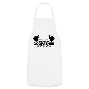 brilliant godfather - Cooking Apron - white - Front - AI Model Male 185 dark (185cm)
