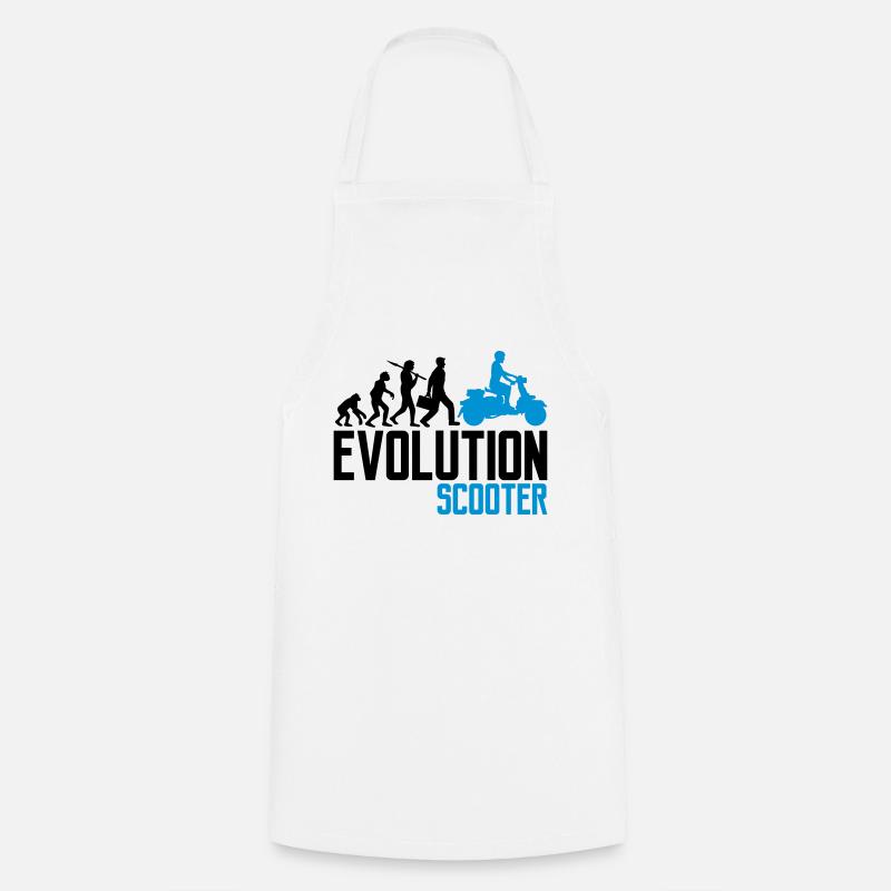 moteur évolution scooter électrique clipart elek - Tablier de cuisine - blanc