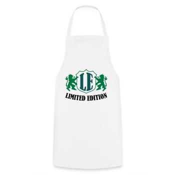 limited_edition_02 - Cooking Apron - white - Front - AI Model Male 185 dark (185cm)