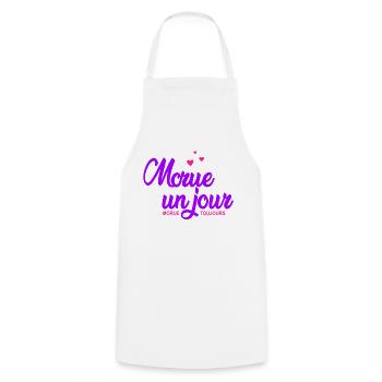 morue un jour morue toujours - Kochschürze - Weiß - Vorne - AI Model Male 185 dark (185cm)