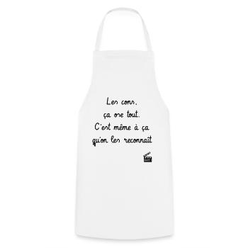 Les cons, ça ose tout ! Les Tontons Flingueurs - Tablier de cuisine - blanc - Devant - AI Model Male 185 dark (185cm)