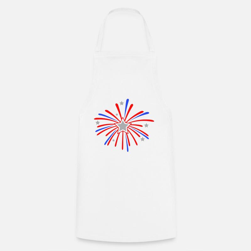 Fireworks New Year gift - Cooking Apron - white
