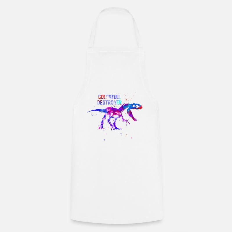 T Rex - Tablier de cuisine - blanc
