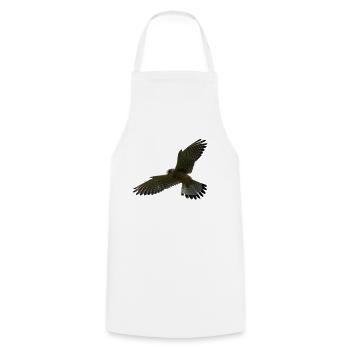 Falke im Flug - Kochschürze - Weiß - Vorne - AI Model Male 185 dark (185cm)