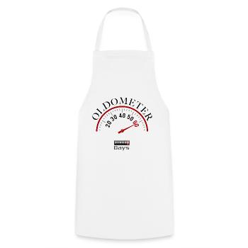 Oldometer 60e anniversaire - Tablier de cuisine - blanc - Devant - AI Model Male 185 dark (185cm)