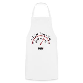 Oldomètre du 50e anniversaire - Tablier de cuisine - blanc - Devant - AI Model Male 185 dark (185cm)