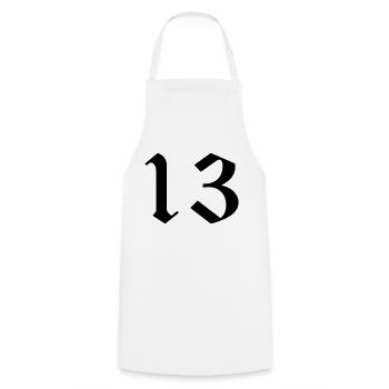 13 - Kochschürze - Weiß - Vorne - AI Model Male 185 dark (185cm)