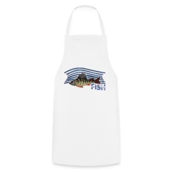 Poisson - Tablier de cuisine - blanc - Devant - AI Model Male 185 dark (185cm)
