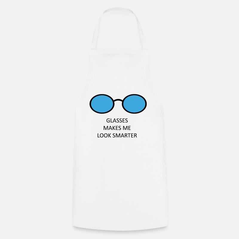 glasses - Cooking Apron - white