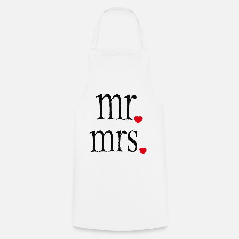 Mr Mrs - Tablier de cuisine - blanc