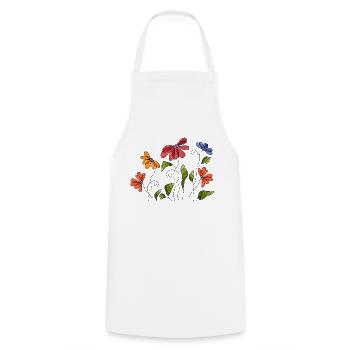 Fleur - Tablier de cuisine - blanc - Devant - AI Model Male 185 dark (185cm)