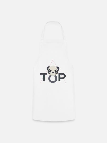 Panda ToP - Kochschürze - Weiß