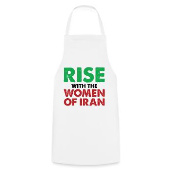 Women Life Freedom Iran Women's Rights - Cooking Apron - white - Front - AI Model Male 185 dark (185cm)