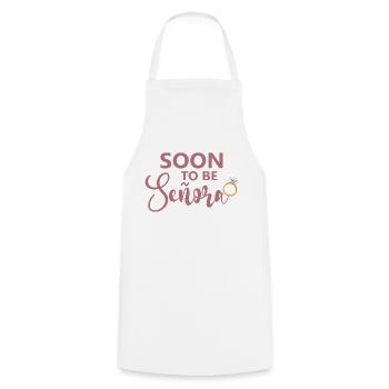 Soon To Be Señora Engagement Bridal Shower Wedding - Cooking Apron - white - Front - AI Model Male 185 dark (185cm)