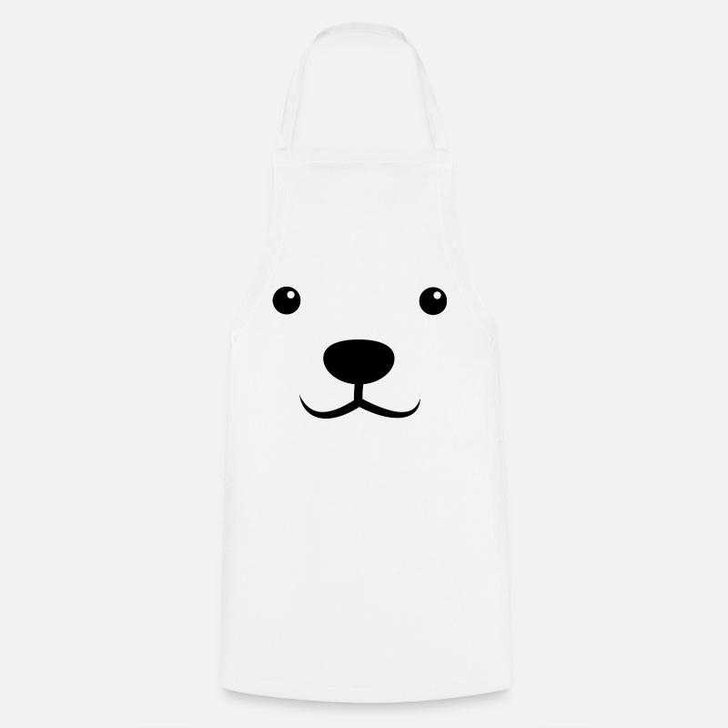 Ice Bath Polar Bear Arctic Winter Swimming - Cooking Apron - white