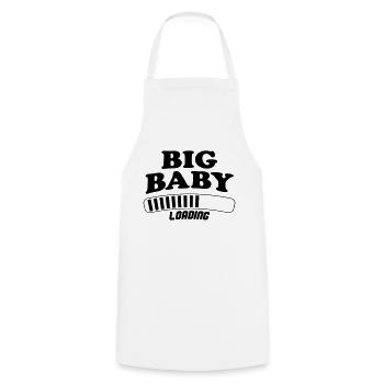 Chargement de gros bébé - Tablier de cuisine - blanc - Devant - AI Model Male 185 dark (185cm)
