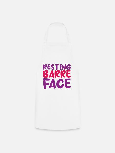 Resting Barre Face 2 - Kochschürze - Weiß