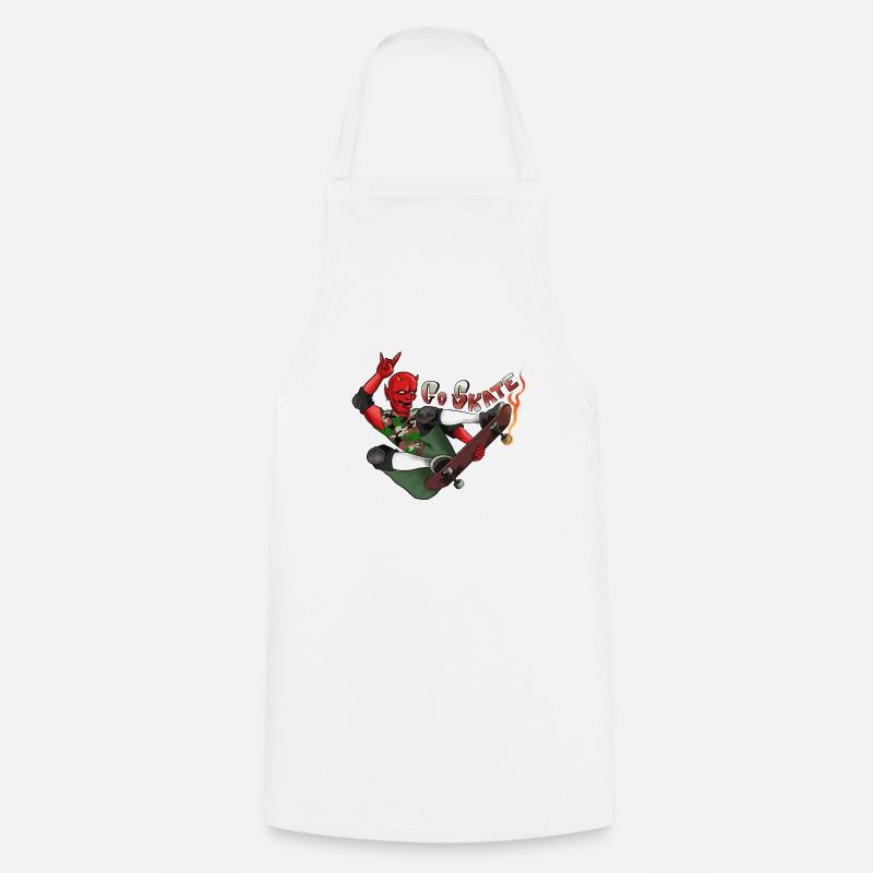 Go Skate! - Cooking Apron - white