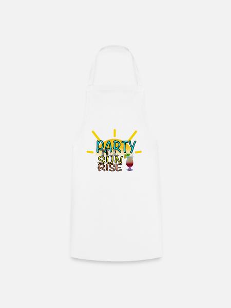 Party Till Sunrise - Kochschürze - Weiß