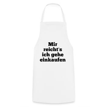 T-Shirt "mir reicht‘s ich gehe einkaufen" - Kochschürze - Weiß - Vorne - AI Model Male 185 dark (185cm)