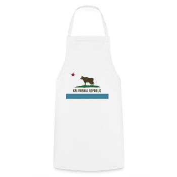 RÉPUBLIQUE DE GALIFONNIE - Tablier de cuisine - blanc - Devant - AI Model Male 185 dark (185cm)