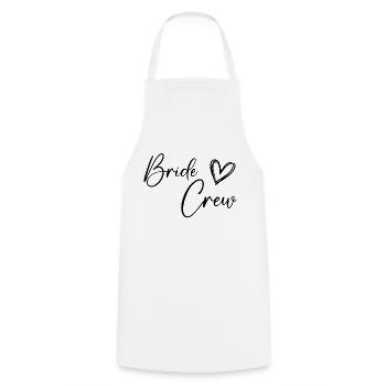 Bride Crew - Kochschürze - Weiß - Vorne - AI Model Male 185 dark (185cm)