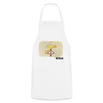 Flag Vatican Italy Symbol Emblem - Cooking Apron - white - Front - AI Model Male 185 dark (185cm)