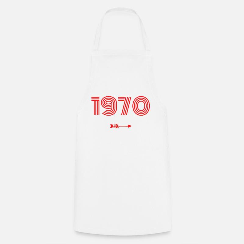 Né en 1970 - Tablier de cuisine - blanc