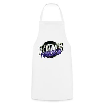 Bodybuilder Present Dinosaur Moon Dinosaurs Comic - Cooking Apron - white - Front - AI Model Male 185 dark (185cm)