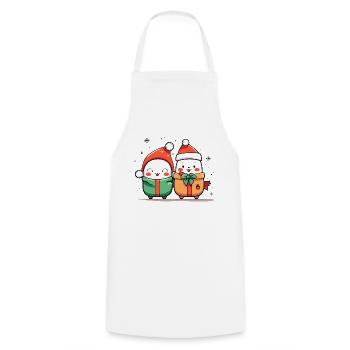 Christmas Buddies - Cooking Apron - white - Front - AI Model Male 185 dark (185cm)