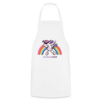 UNI QUE CORN - Tablier de cuisine - blanc - Devant - AI Model Male 185 dark (185cm)