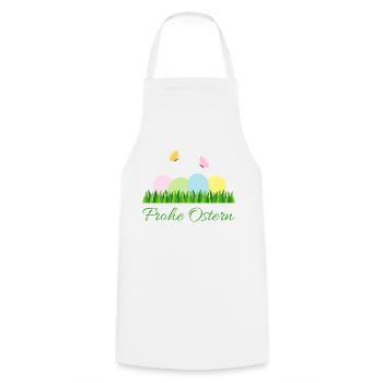 Happy Easter - Cooking Apron - white - Front - AI Model Male 185 dark (185cm)
