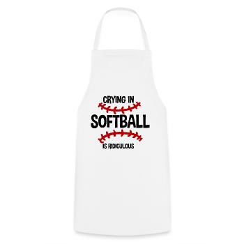 Crying In Softball Is Ridiculous 2 - Cooking Apron - white - Front - AI Model Male 185 dark (185cm)