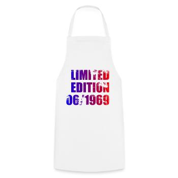 55e anniversaire Edition limitée 06/1969 - Tablier de cuisine - blanc - Devant - AI Model Male 185 dark (185cm)