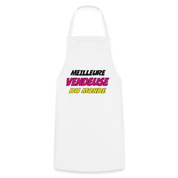 MEILLEURE VENDEUSE DU MONDE - Tablier de cuisine - blanc - Devant - AI Model Male 185 dark (185cm)