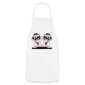 DJ Zombies Friends Team Horror Halloween Mixer - Cooking Apron - white - Front - AI Model Male 185 dark (185cm)