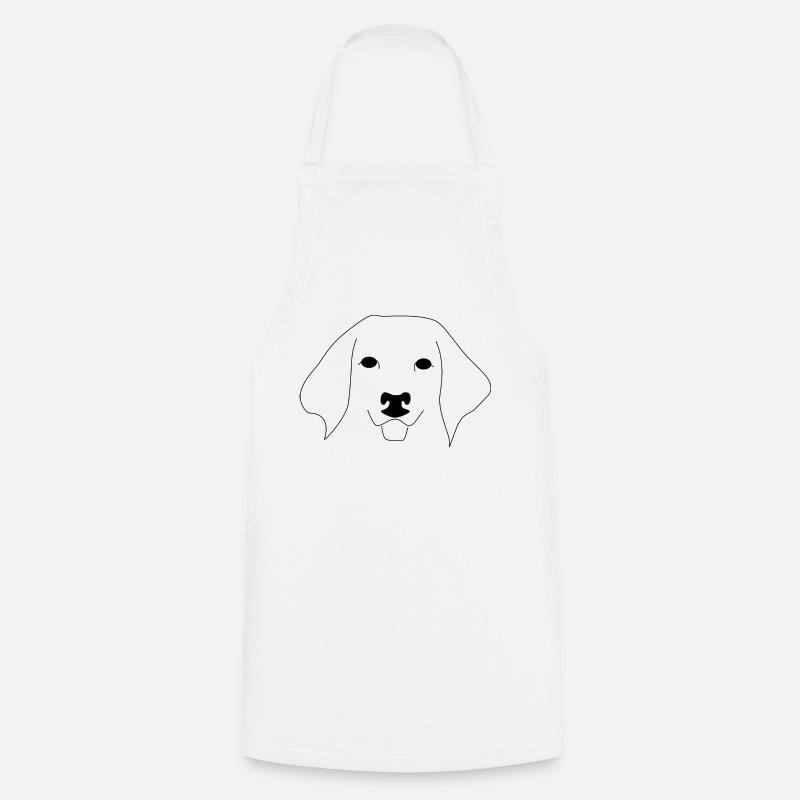Dog - Cooking Apron - white
